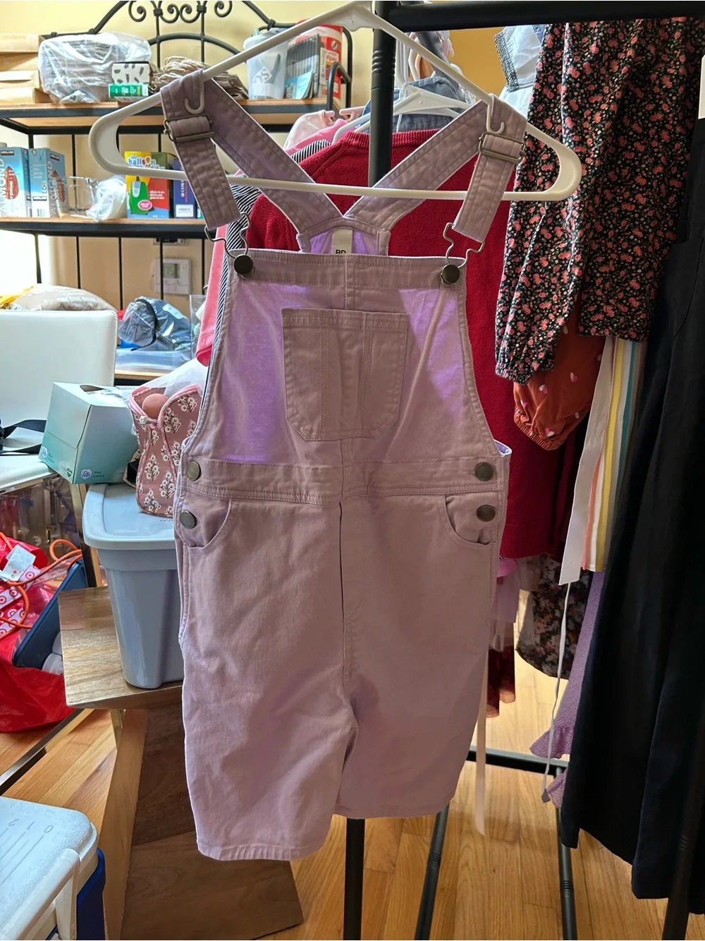 Kids Light Purple Overall Shorts - Comfortable One-Piece